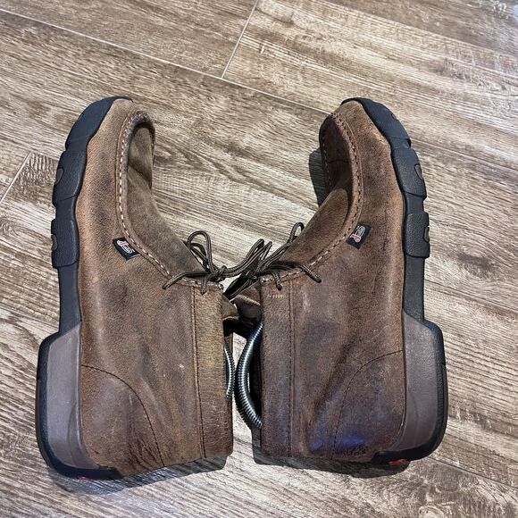 Justin Cappie Soft Toe Work Shoes Mens 11.5 Brown 4\